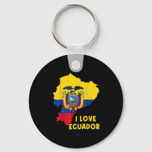 Llavero Amo Quito Hola Ecuador Mapa Bandera Orgullosa Ecua