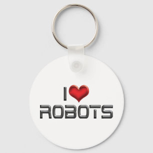 Llavero Amo Robots de Corazón - Amante de la Robótica