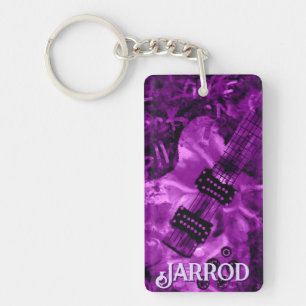Llavero Amo Rock 'N Roll Guitarra Eléctrica Personalizada