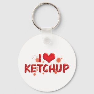 Llavero Amo Salsa de Tomate Corazón - Amante de la Catsup