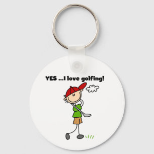 Llavero Amo SÍ el Golfing de las camisetas y de los