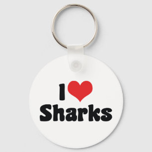 Llavero Amo tiburones corazón - Amante de tiburones