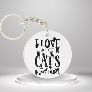 Llavero Amo Todos Los Gatos En Mi Casa