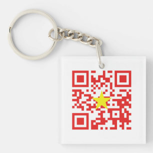 Llavero Amo Vietnam (Tôi Yêu Viene Nam) Marca QR Código