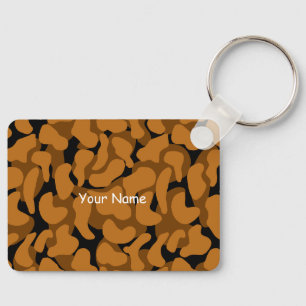 Llavero Amoeba Formas orgánicas modernas Naranja abstracto
