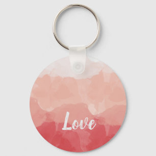 Llavero Amor acuarela rosa