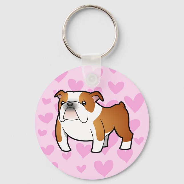 Llavero Amor al bulldog (Anverso)