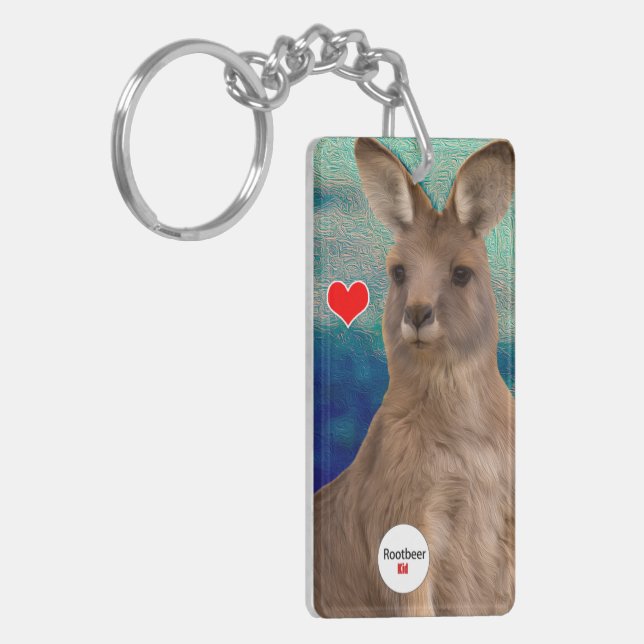 Llavero Amor animal - Amor canguro (Frente Izquierda)