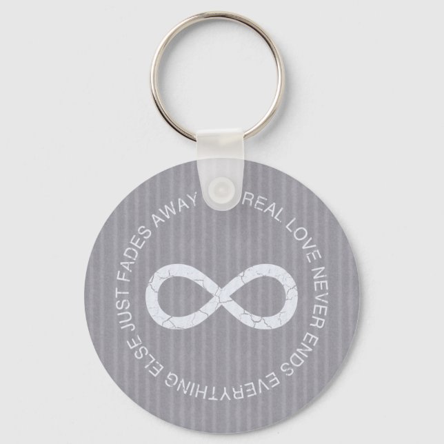 Llavero Amor Banda gris infinita (Anverso)
