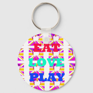 Llavero Amor Comer Jugar Corazón Hakuna Matata colores.pn
