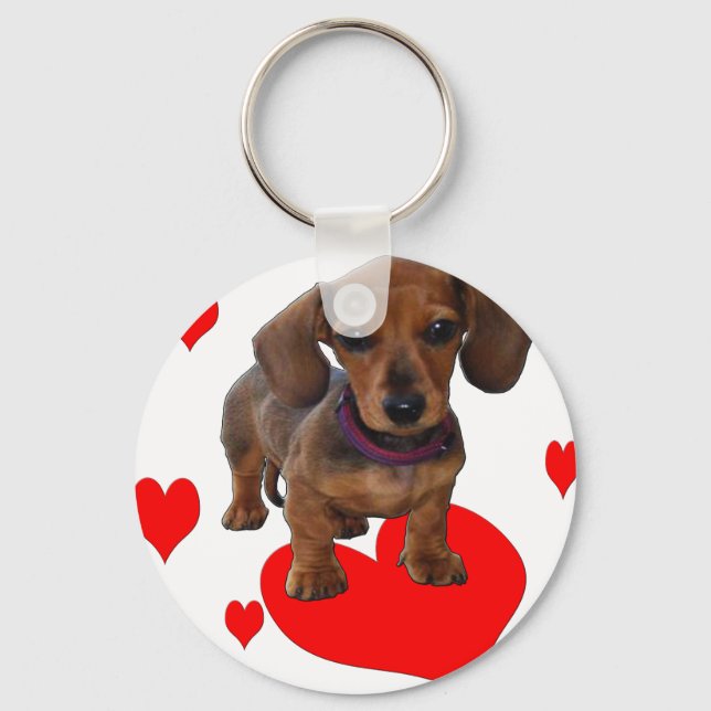 Llavero Amor (Corazones) Dachsies - Dachshund (Anverso)