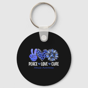 Llavero Amor Cure Ataxia Awareness Mes Blue Sunflower Ri