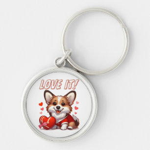 Llavero Amor de Corgi Adorable