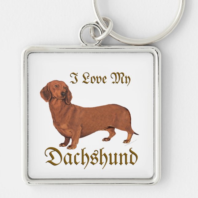 Llavero Amor de Dachshund (Frente)