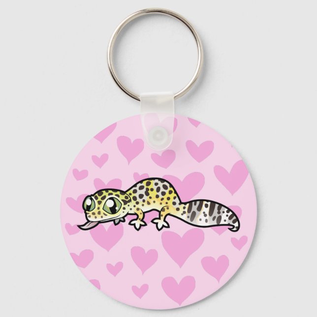 Llavero Amor de Gecko Leopardo (Anverso)
