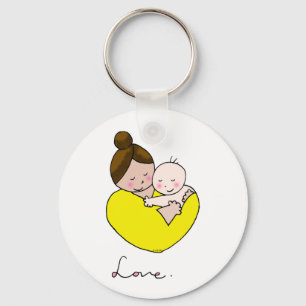 Llavero amor de mamá y bebé