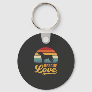 Llavero Amor de rescate Perro retro Atardecer_1