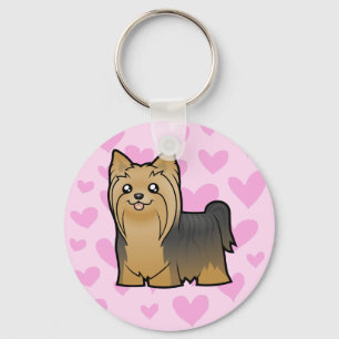 Llavero Amor de Yorkshire Terrier (pelo largo ningún arco