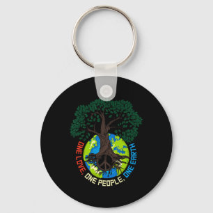Llavero Amor del árbol de la paz - Protección ambiental Ti