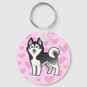 Llavero Amor del husky siberiano/del Malamute de Alaska