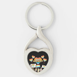 Llavero Amor del orgullo. El amor es justo. Mes del orgull