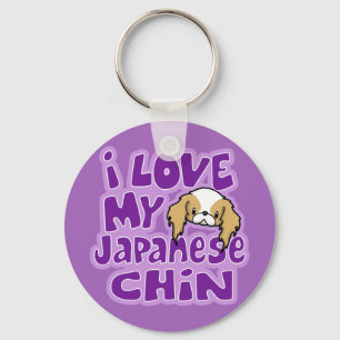 Llavero Amor del rojo I de Kawaii mi Chin japonés