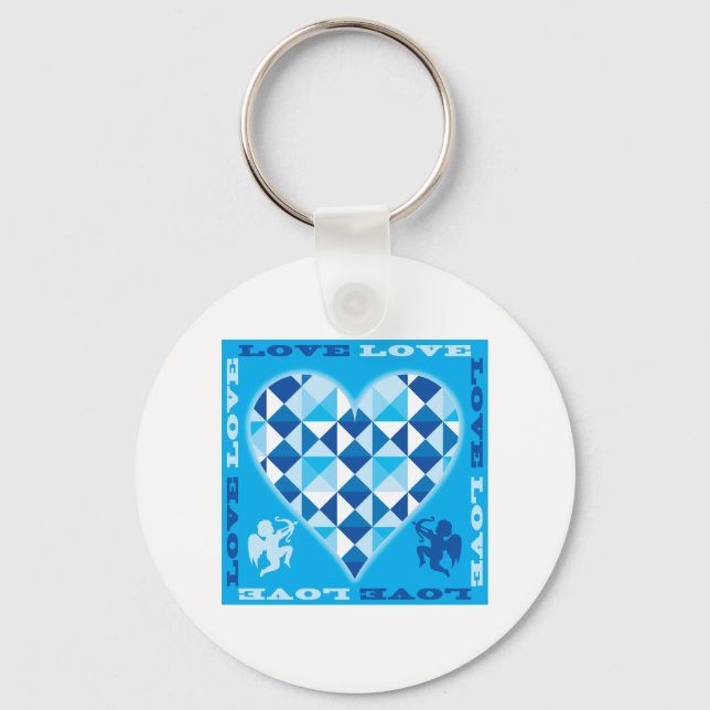 Llavero Amor (Diamante Azul) (Anverso)