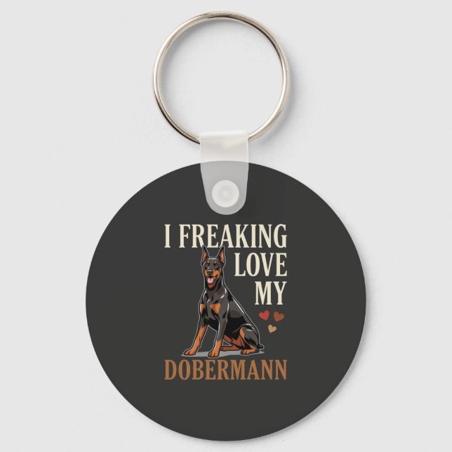 Llavero Amor Dobermann Amante Perros (Anverso)
