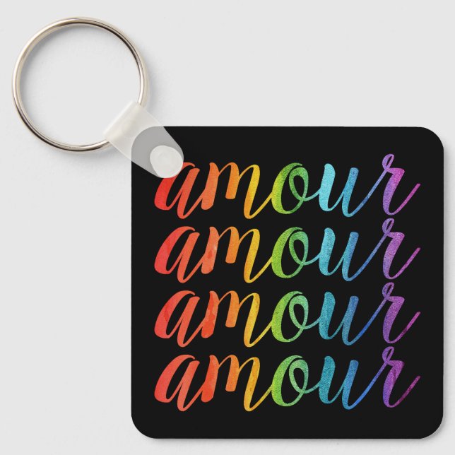 Llavero Amor en Arcoíris (Anverso)