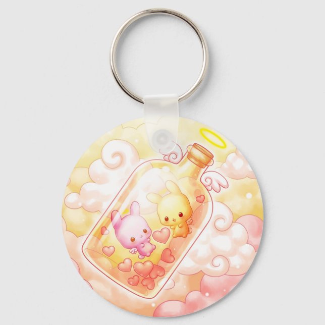 Llavero Amor en una cadena de botellas (Anverso)