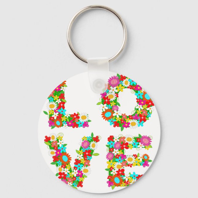 Llavero amor floral (Anverso)