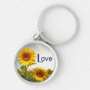 Llavero Amor Floral Flor de Girasol Amarillo