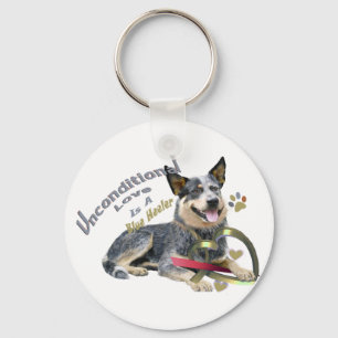 Llavero Amor incondicional azul de Heeler
