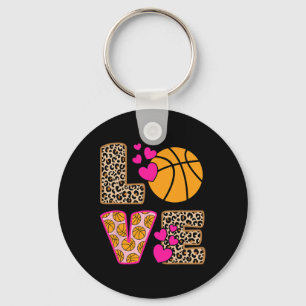 Llavero Amor lindo Baloncesto Leopardo Mujeres Chicas Bas
