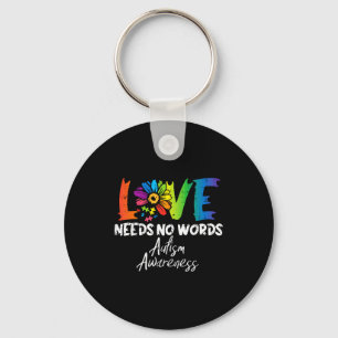 Llavero Amor No Necesita Flores De Conciencia Del Autismo 