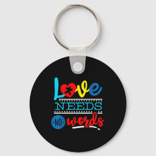 Llavero Amor No Necesita Palabras Autismo Apoyo Conciencia
