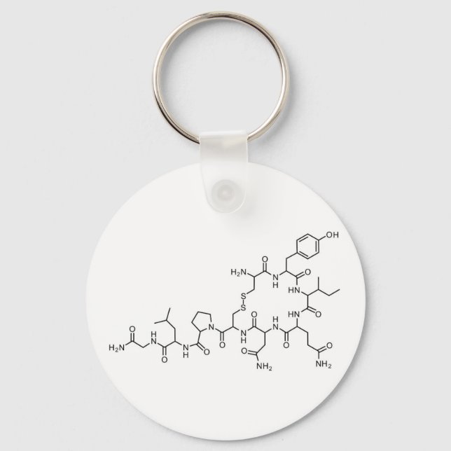 Llavero amor oxitocina fórmula química elemento químico (Anverso)