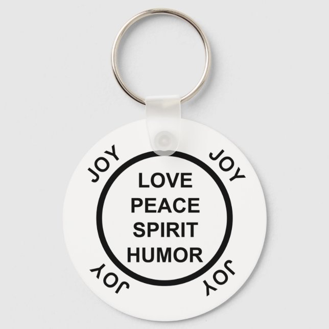 Llavero Amor, Paz, Espíritu, Humor, Alegría - Keychain (Anverso)