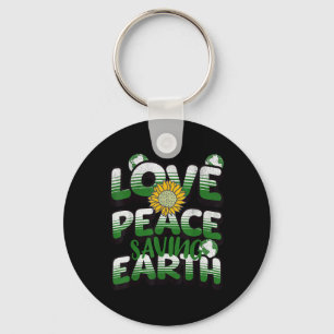 Llavero Amor Paz Tierra Protección Ambiental Tierra Da