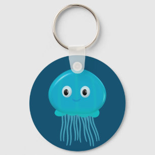 Llavero Amor Personalizado Cuidadosa De Jellyfish En El Oc