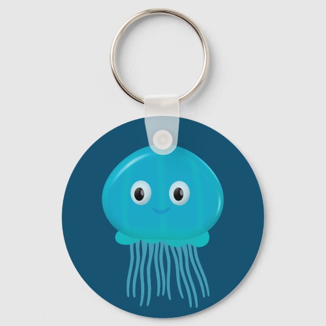 Llavero Amor Personalizado Cuidadosa De Jellyfish En El Oc (Anverso)