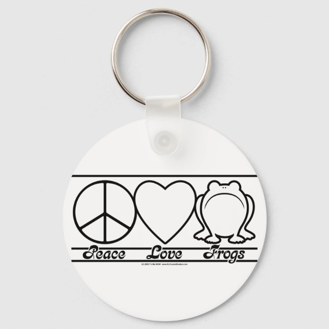 Llavero Amor por la paz y ranas (Anverso)