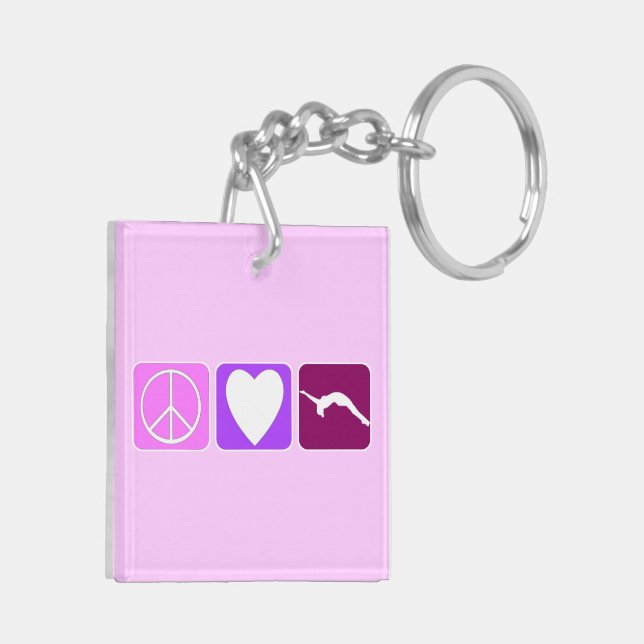 Llavero Amor por la paz y tambaleo (Izquierda Bajo)