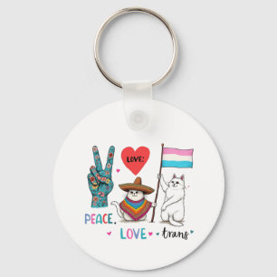 Llavero Amor por la paz y transgénero LGBTQ