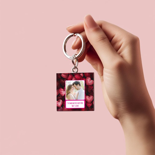 Llavero Amor Purpurinoso Comparte Mis Fries (Subido por el creador)