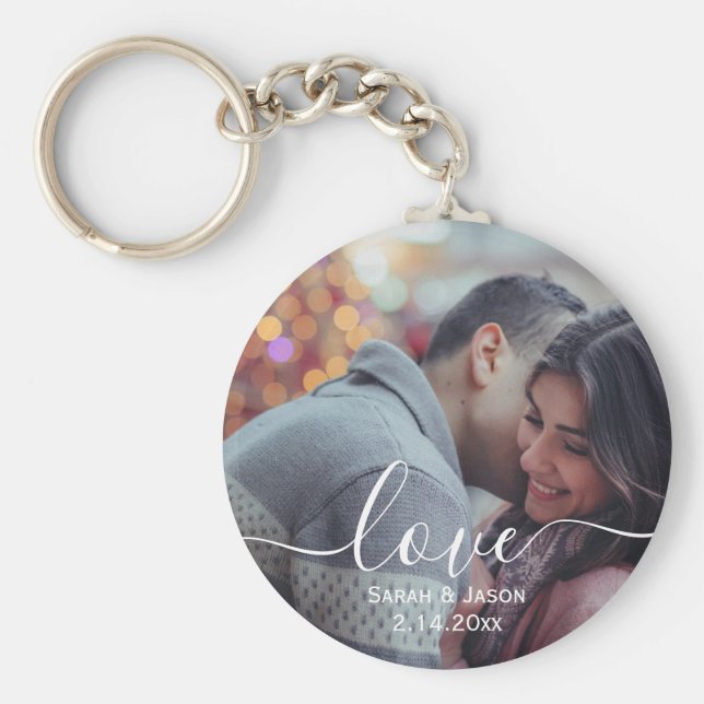 Llavero AMOR | Regalo de Boda fotográfico Personalizado (Frente)
