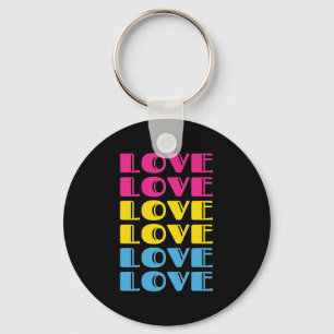 Llavero Amor Repetir texto LGBTQ Pansexual Orgullo