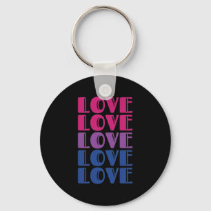 Llavero Amor Repetir texto Orgullo bisexual LGBTQ