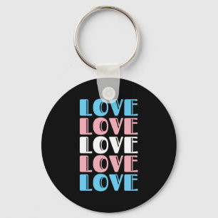 Llavero Amor Repetir texto Orgullo transgénero LGBTQ