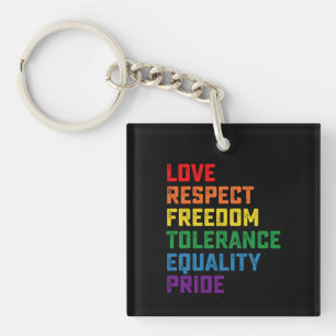 Llavero Amor Respeto Libertad Tolerancia Igualdad Orgullo